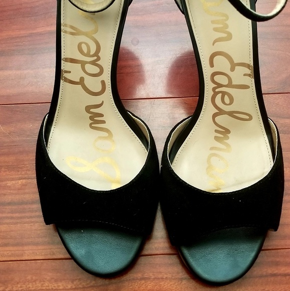 Sam Edelman black ankle strap heels♡sexy♡Sz. 9 Cyber Deal!!! - Picture 2 of 4